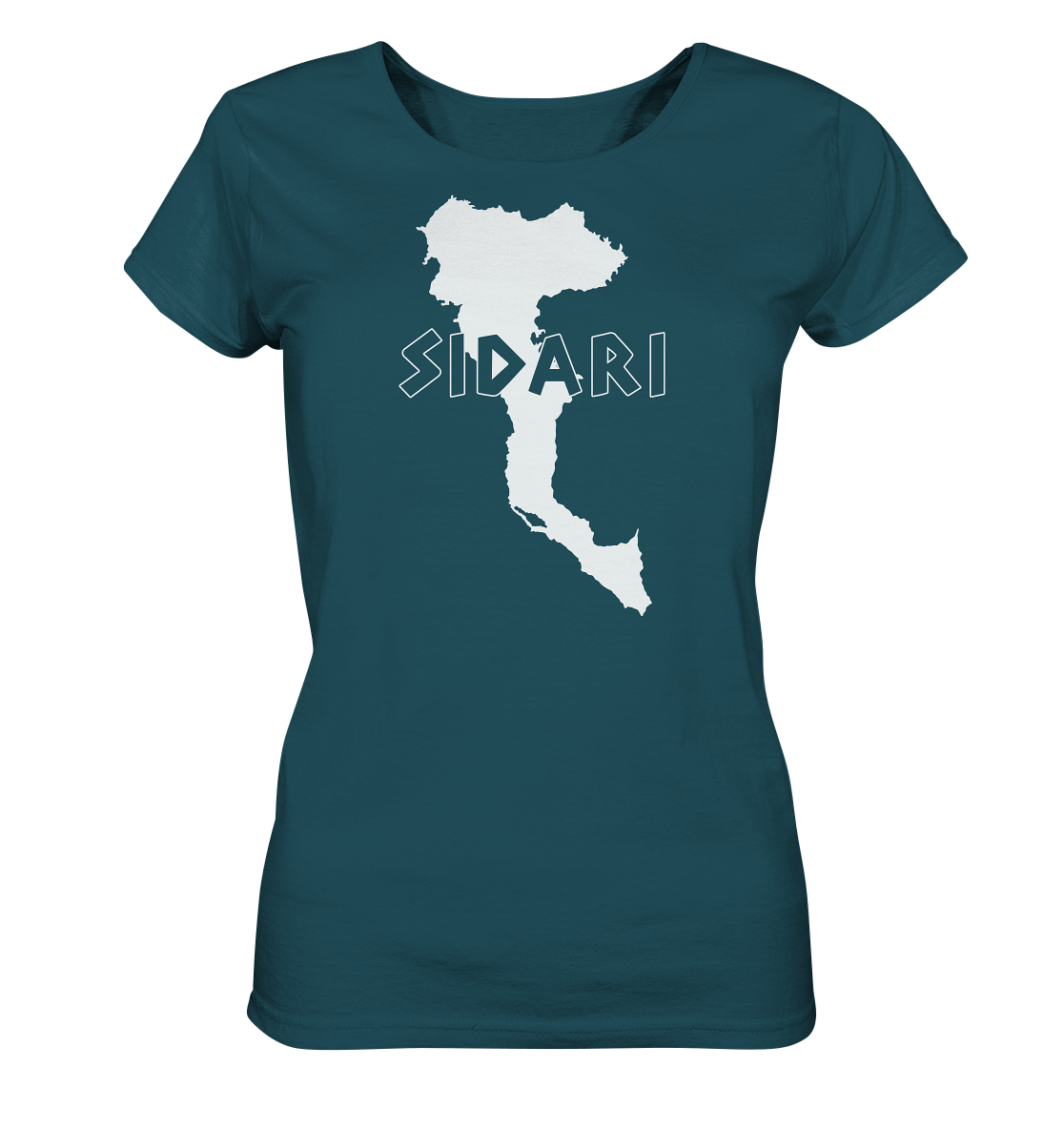 Sidari Korfu Silhouette - Ladies Organic Shirt
