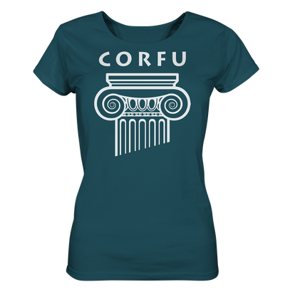 Corfu Greek Column Head - Ladies Organic Shirt