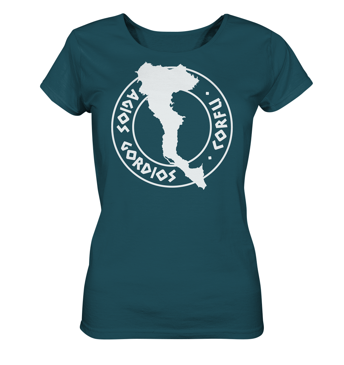 Corfu Agios Gordios Silhouette Stempel - Ladies Organic Shirt
