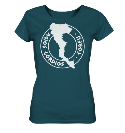 Corfu Agios Gordios Silhouette Stamp - Ladies Organic Shirt