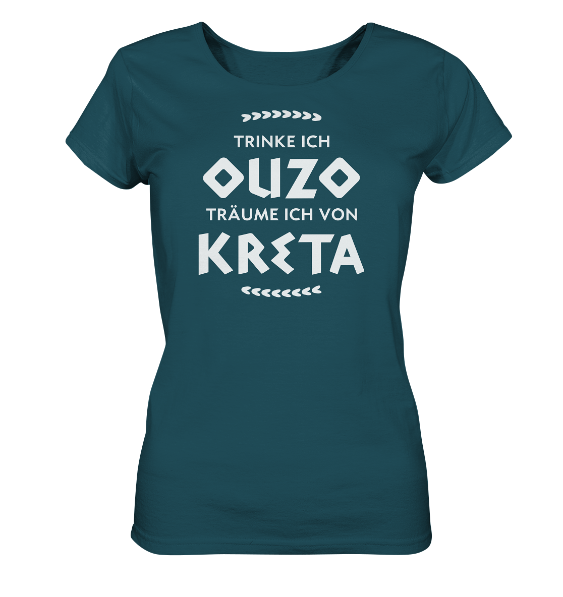 Trinke ich Ouzo träume ich von Kreta - Ladies Organic Shirt
