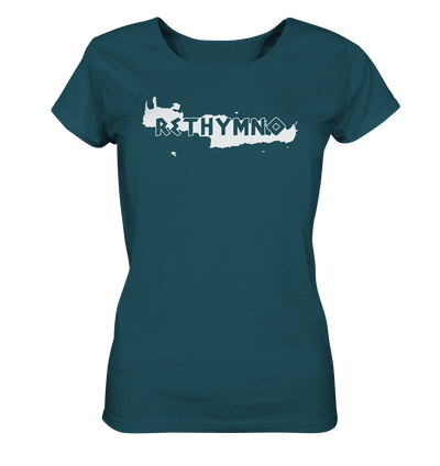 Rethymno Crete Silhouette - Ladies Organic Shirt