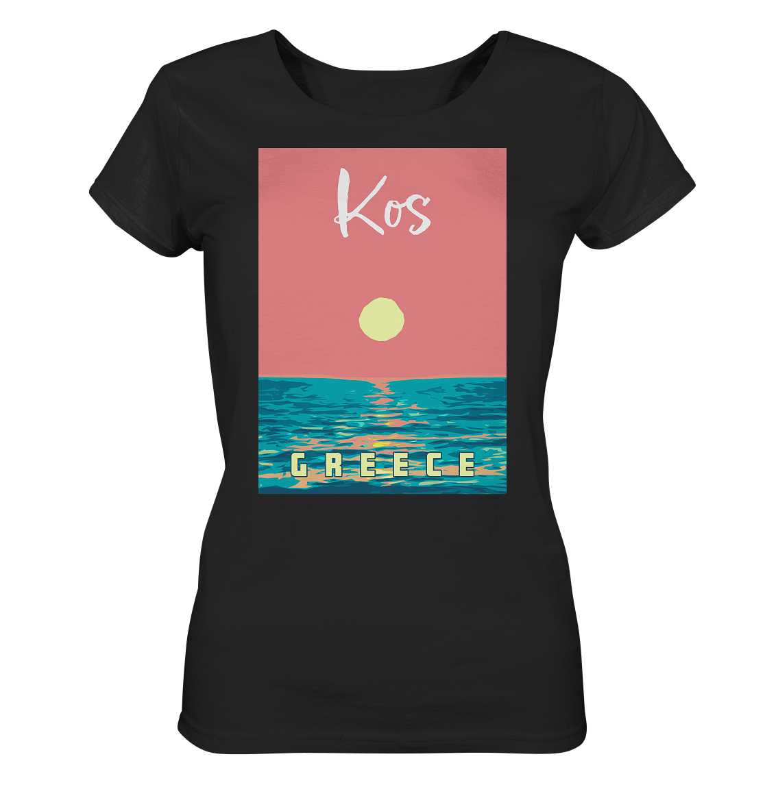 Sunset Ocean Kos Greece - Ladies Organic Shirt