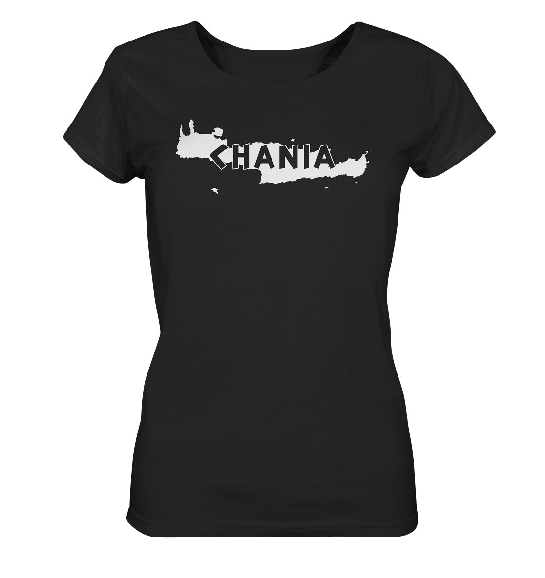 Chania Crete Silhouette - Ladies Organic Shirt