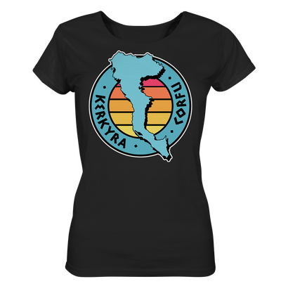 Corfu Kerkyra Silhouette Stempel farbig - Ladies Organic Shirt