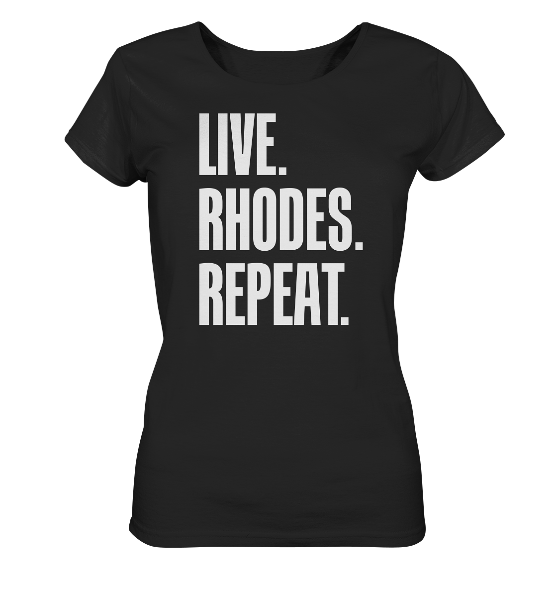 LIVE. RHODES. REPEAT. - Ladies organic shirt