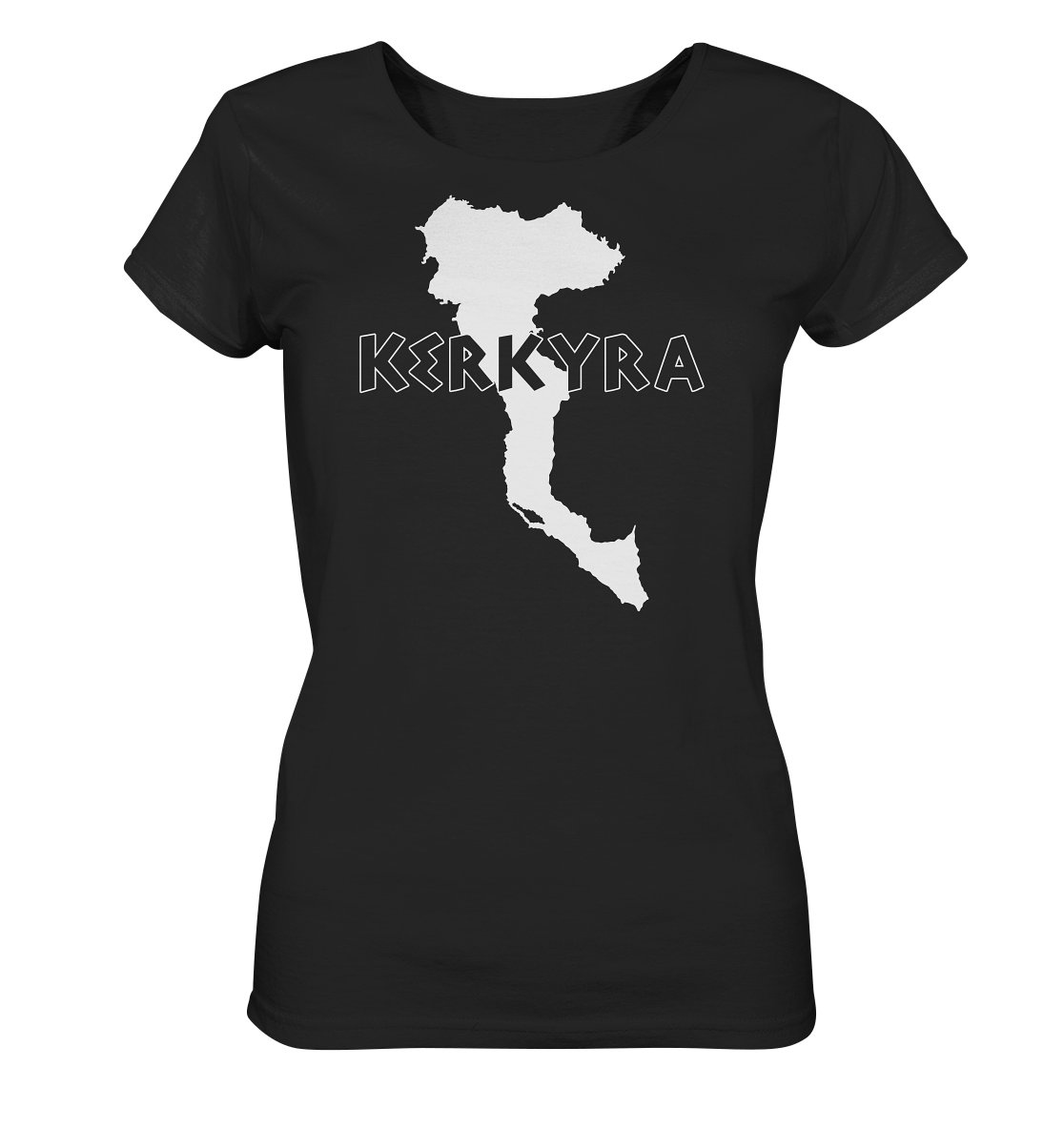 Kerkyra Corfu Silhouette - Ladies Organic Shirt