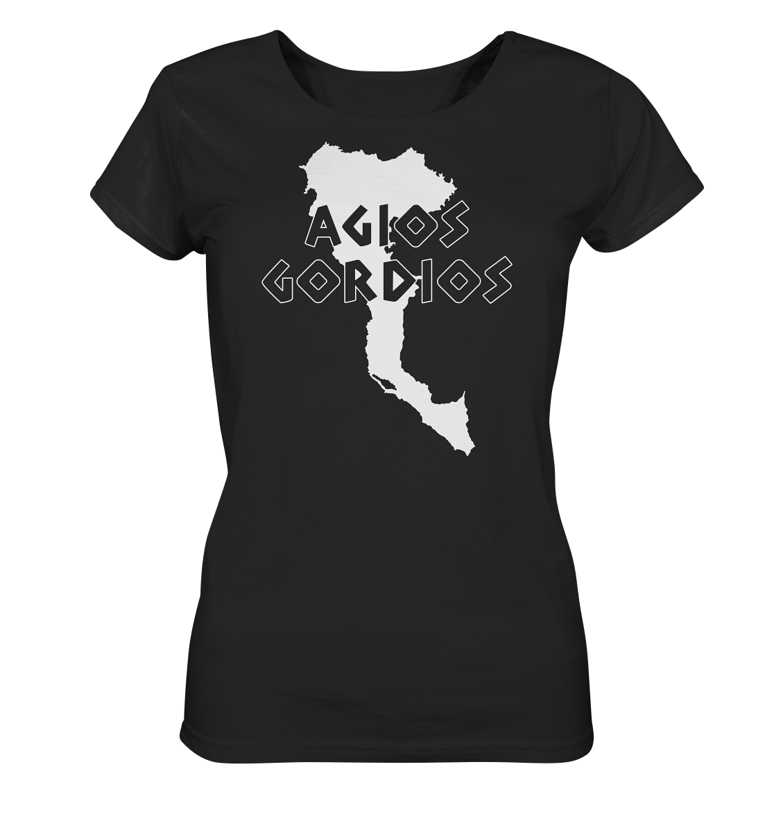 Agios Gordios Corfu Silhouette - Ladies Organic Shirt