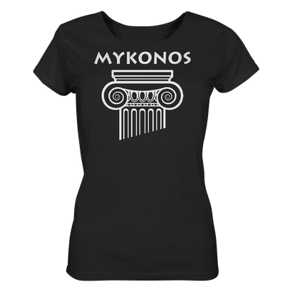Mykonos Greek Column Head - Ladies Organic Shirt