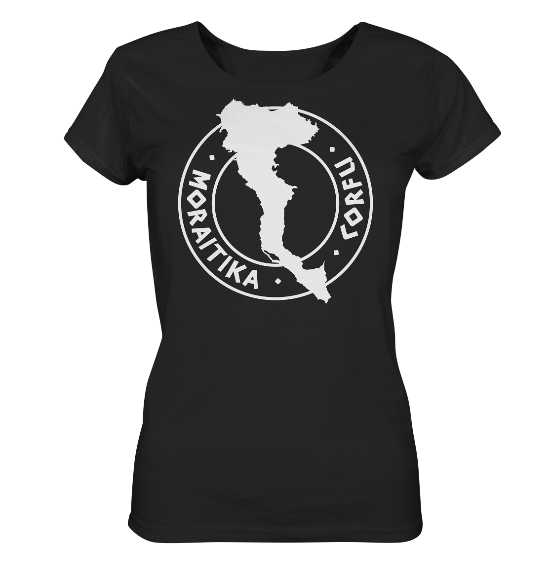 Corfu Moraitika Silhouette Stamp - Ladies Organic Shirt