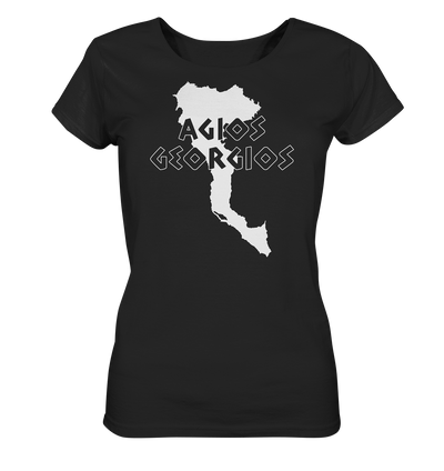 Agios Georgios Corfu Silhouette - Ladies Organic Shirt