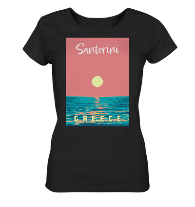 Sunset Ocean Santorini Greece - Ladies Organic Shirt
