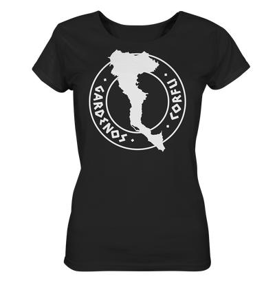 Corfu Gardenos Silhouette Stamp - Ladies Organic Shirt