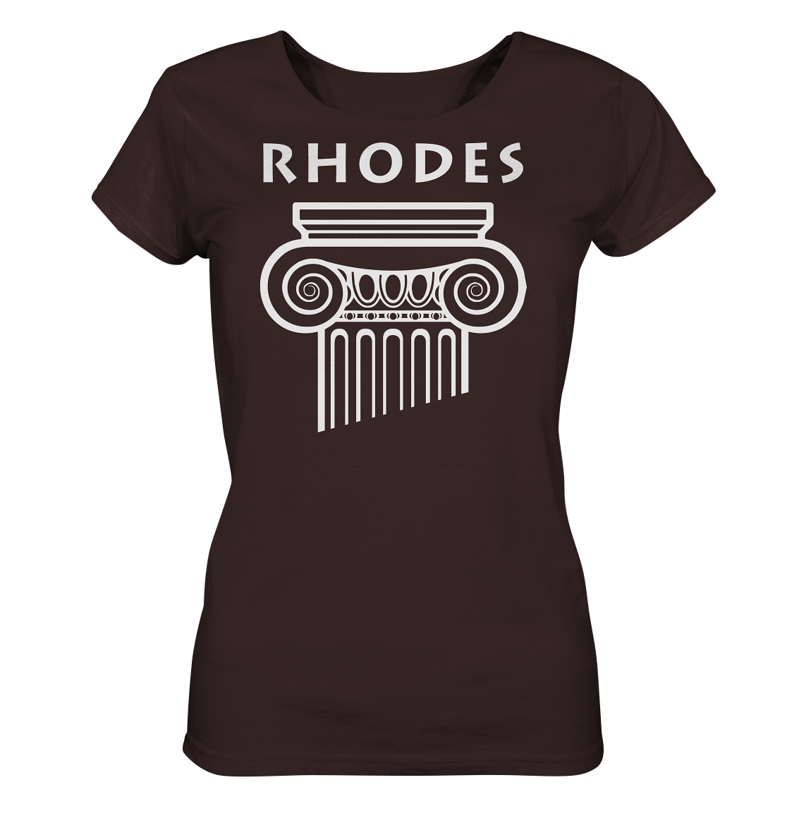 Rhodes Greek Column Head - Ladies Organic Shirt