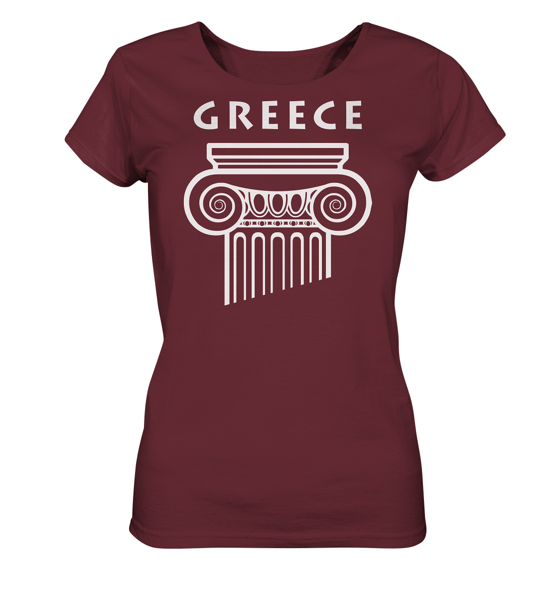 Greece Greek Column Head - Ladies Organic Shirt