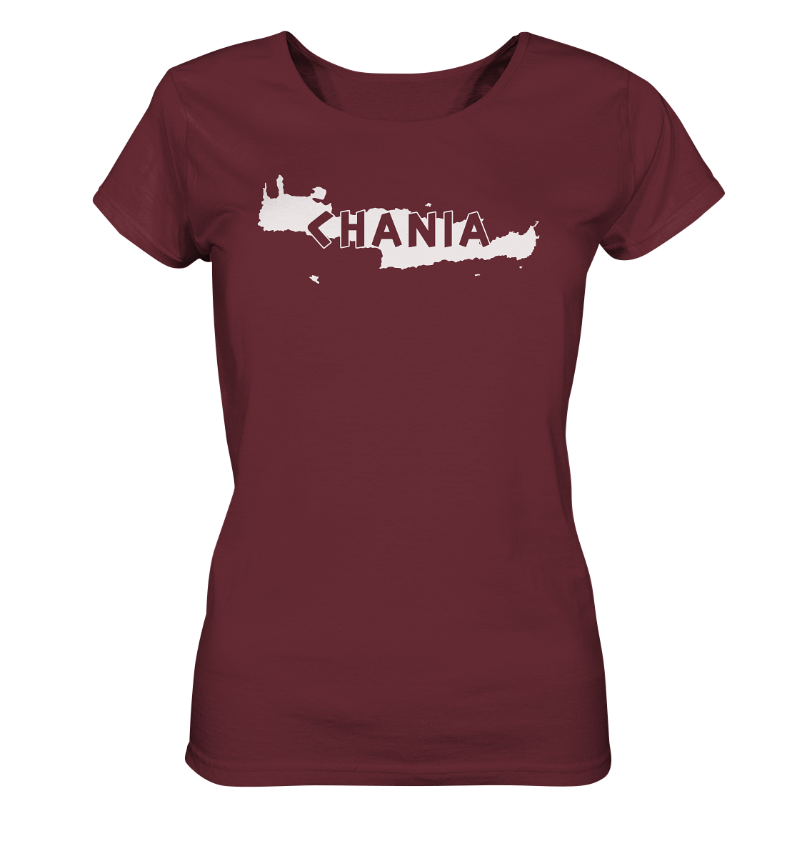 Chania Kreta Silhouette - Ladies Organic Shirt
