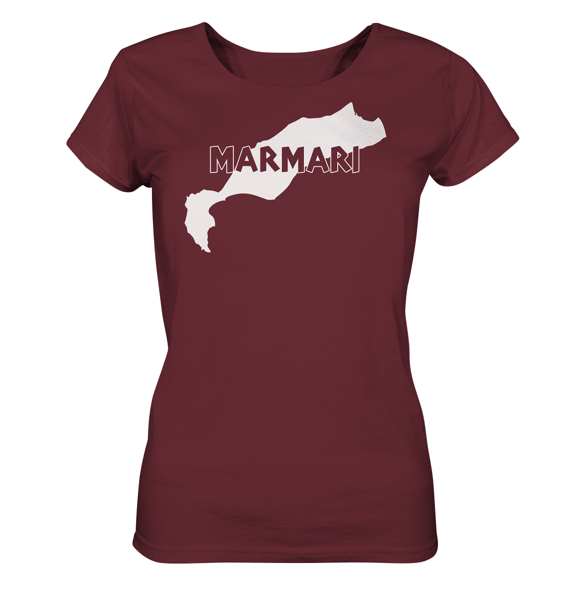 Marmari Kos Island Silhouette - Ladies Organic Shirt