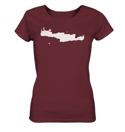 Crete Island Silhouette - Ladies Organic Shirt