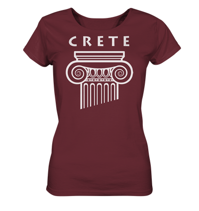 Crete Greek Column Head - Ladies Organic Shirt