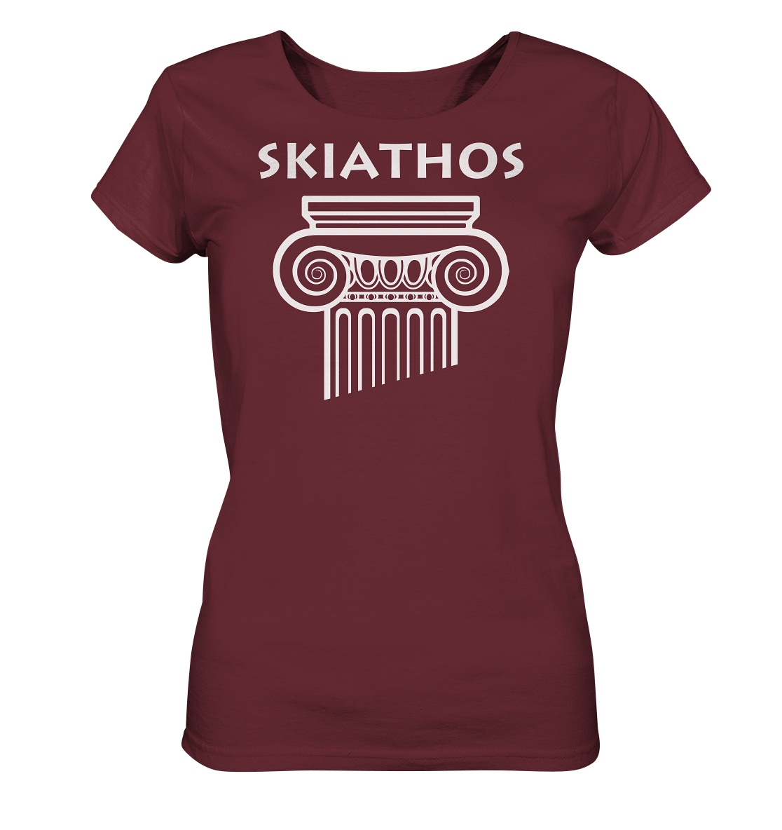 Skiathos Greek Column Head - Ladies Organic Shirt