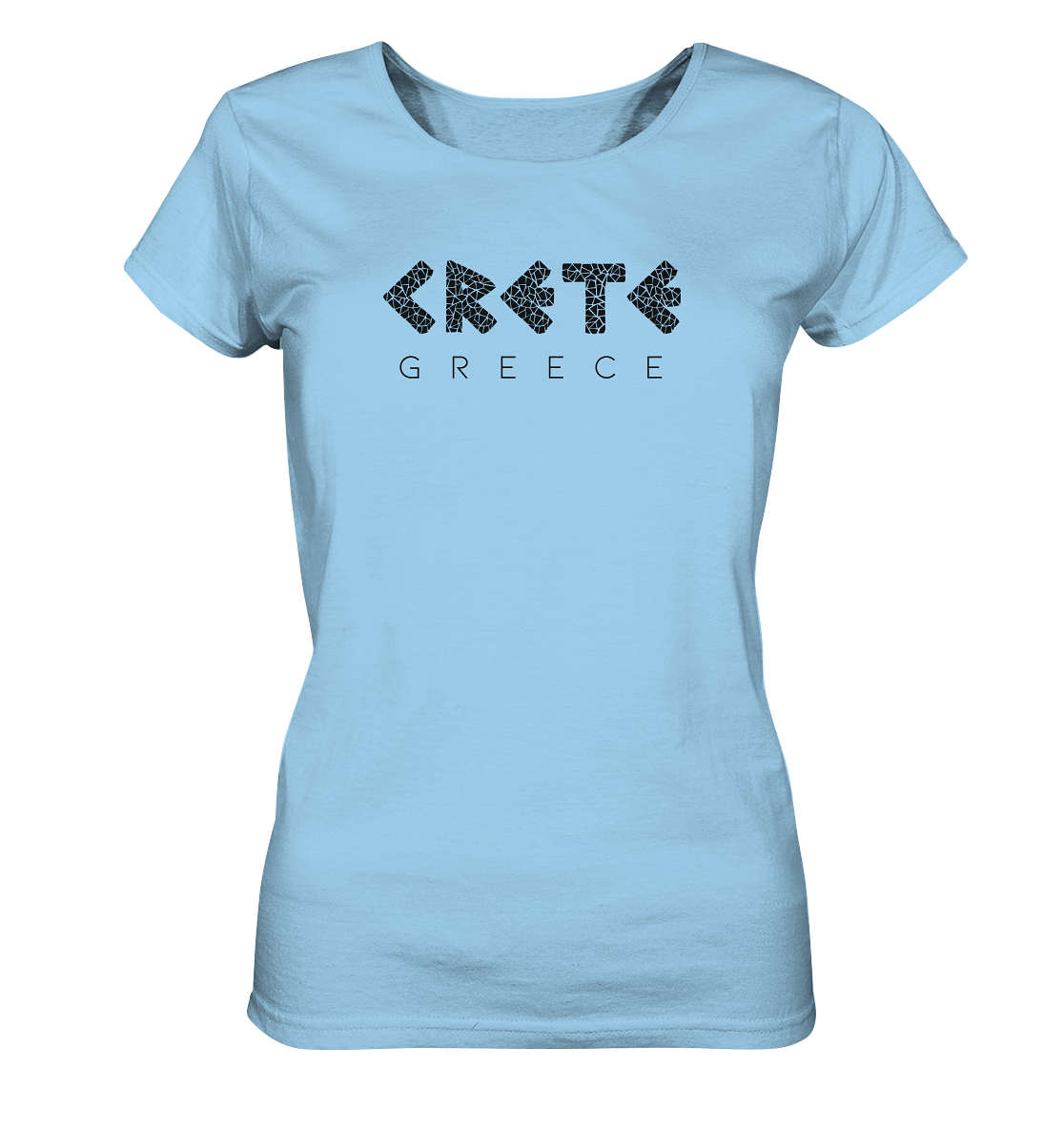 Crete Greece Mosaic - Ladies Organic Shirt