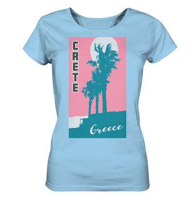 Palm trees & Pink Sky Crete Greece - Ladies Organic Shirt