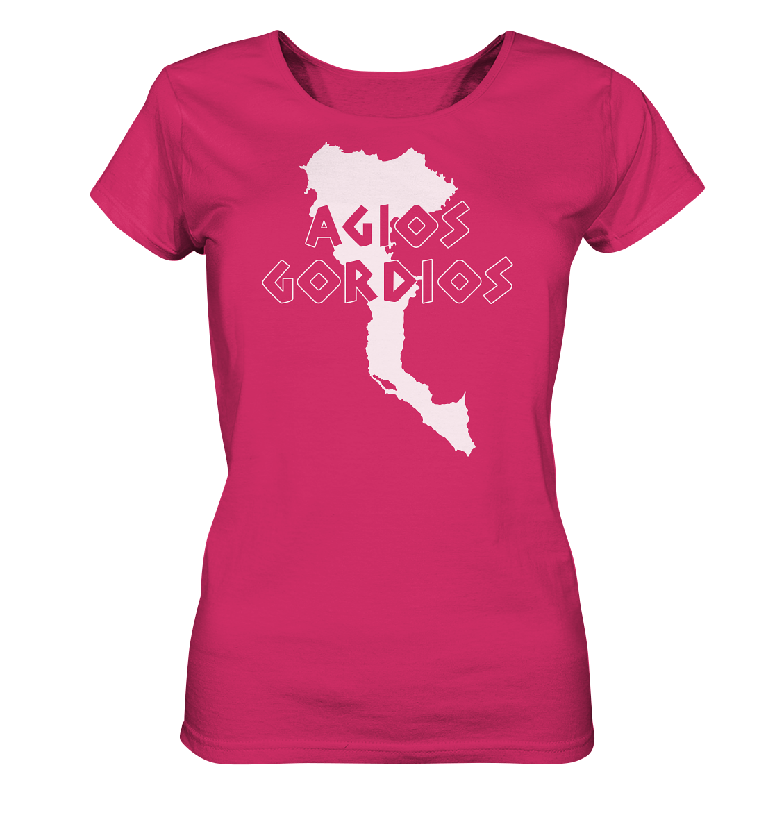 Agios Gordios Korfu Silhouette - Ladies Organic Shirt