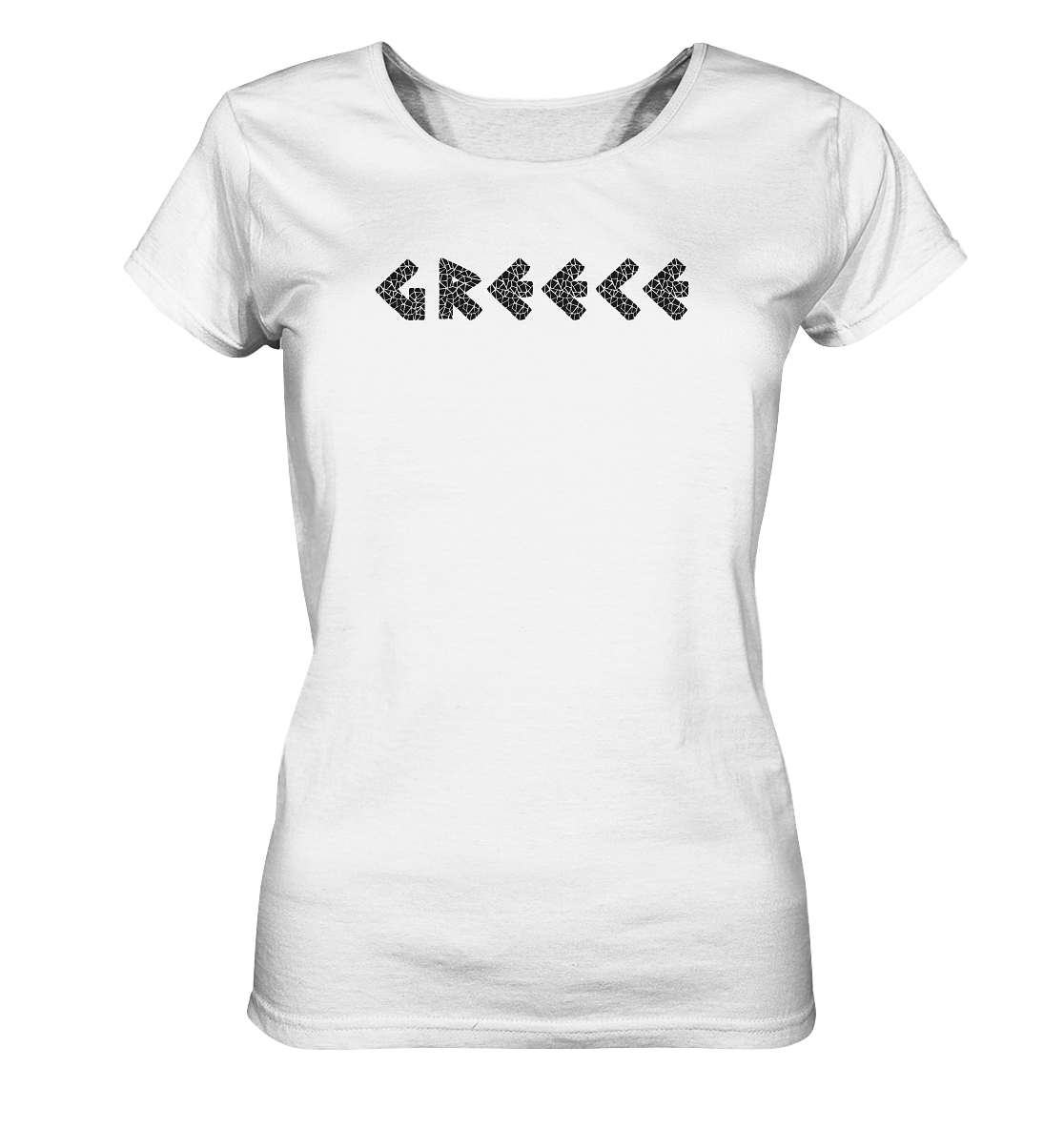 Greece Black Mosaic - Ladies Organic Shirt