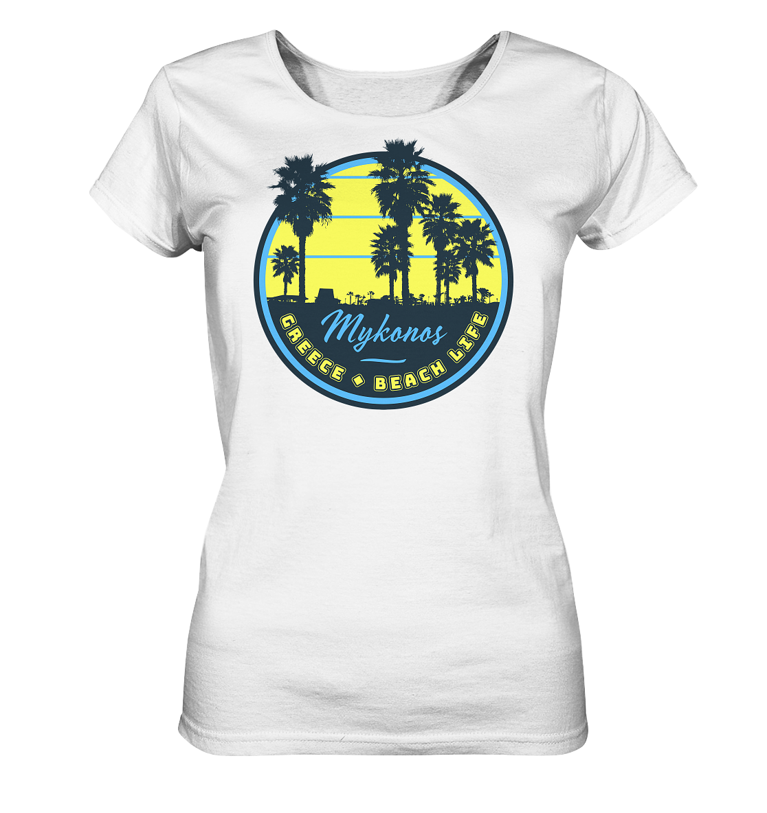 Mykonos Greece Beach Life - Ladies Organic Shirt