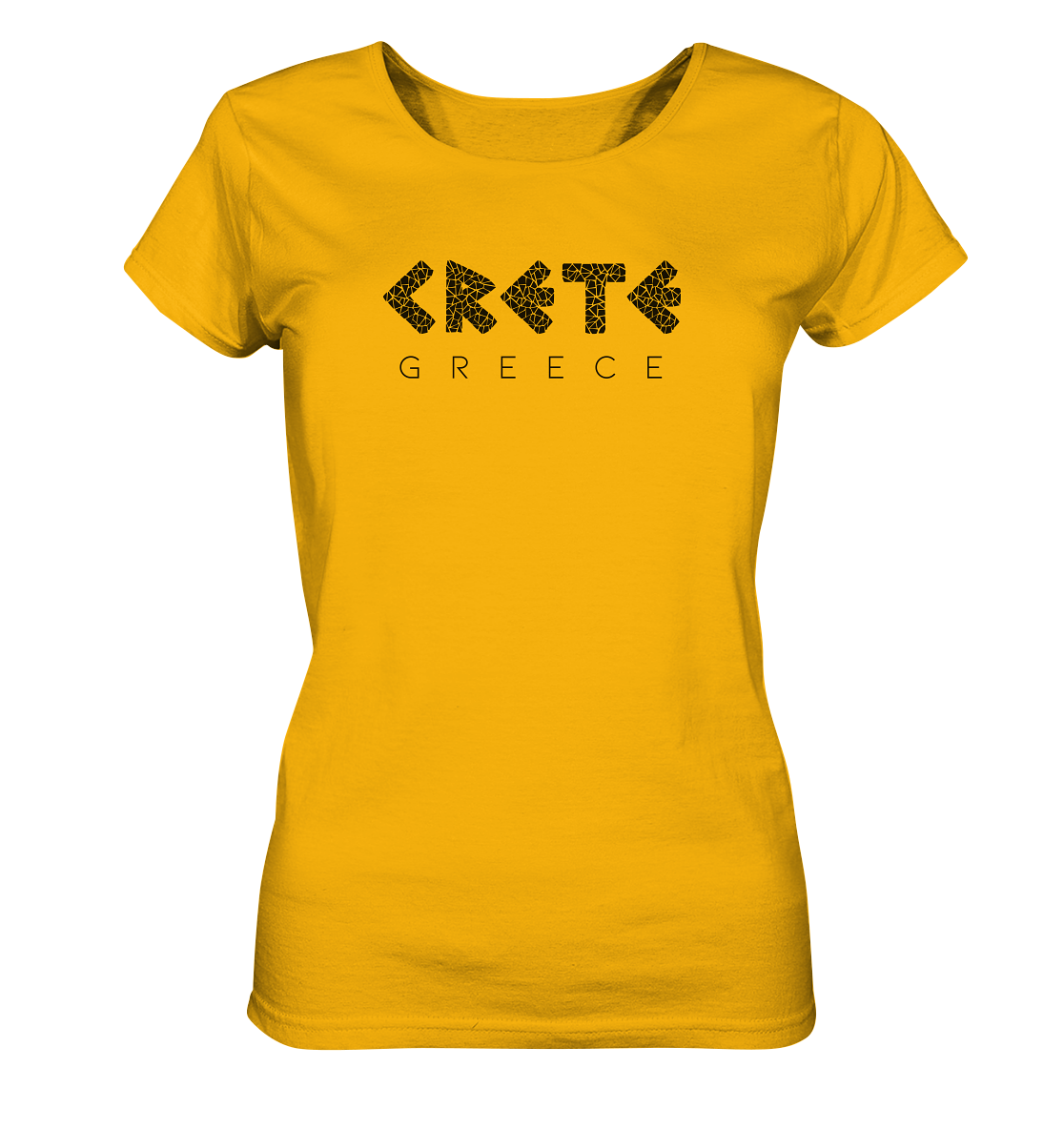 Crete Greece Mosaic - Ladies Organic Shirt