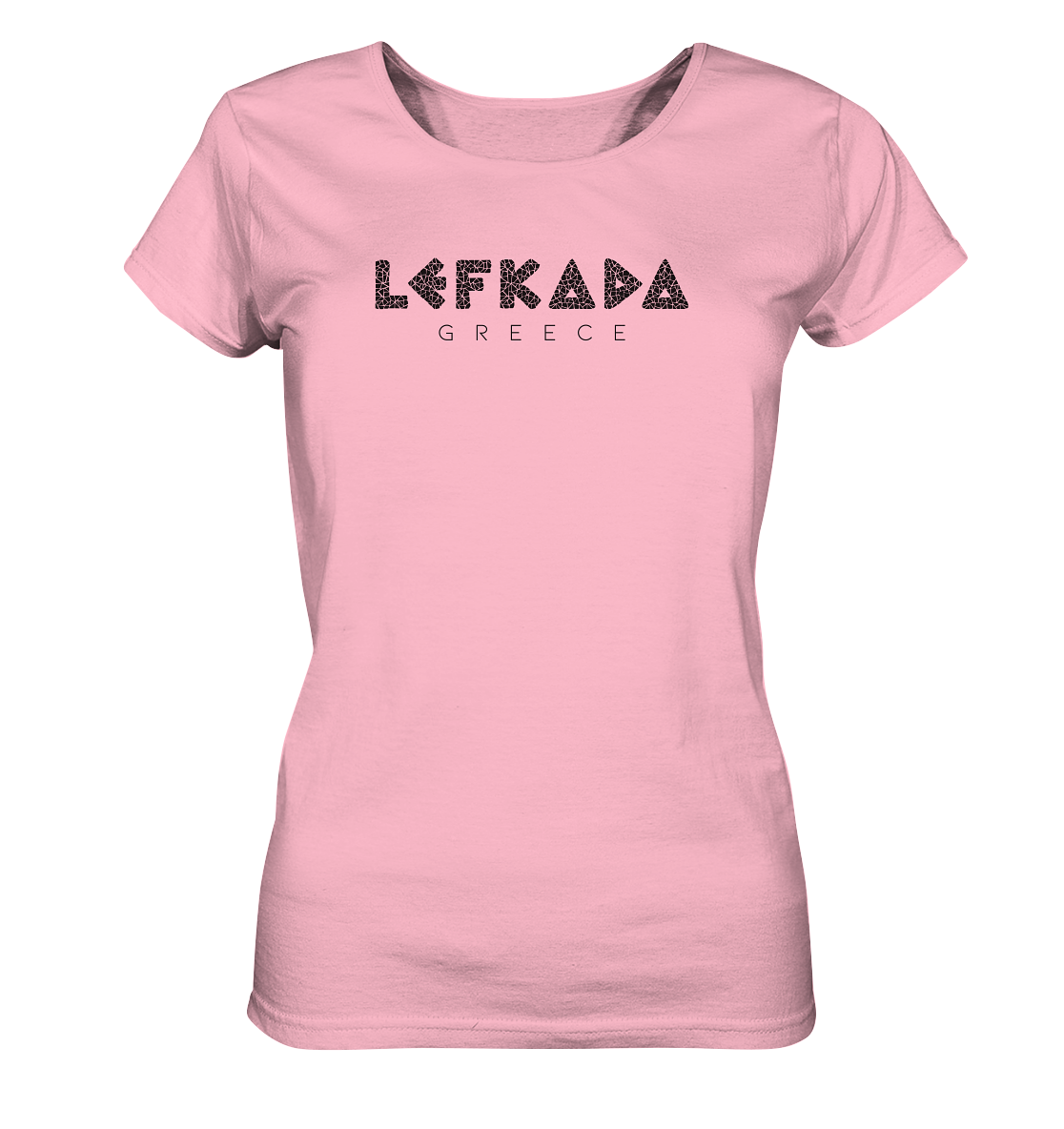 Lefkada Greece Mosaic - Ladies Organic Shirt