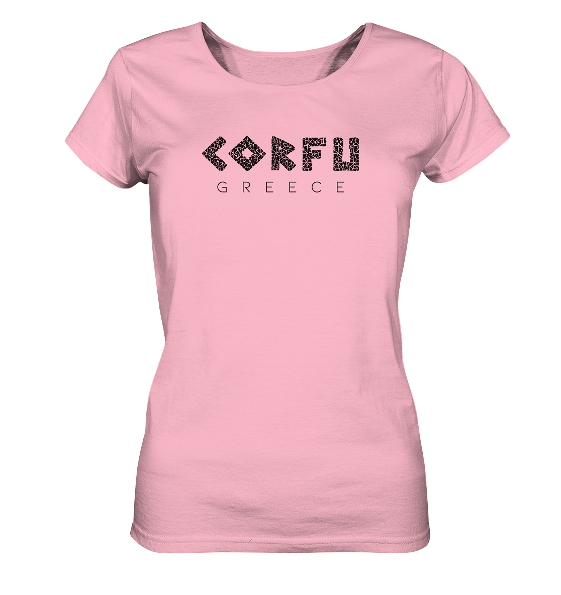Corfu Greece Mosaic - Ladies Organic Shirt