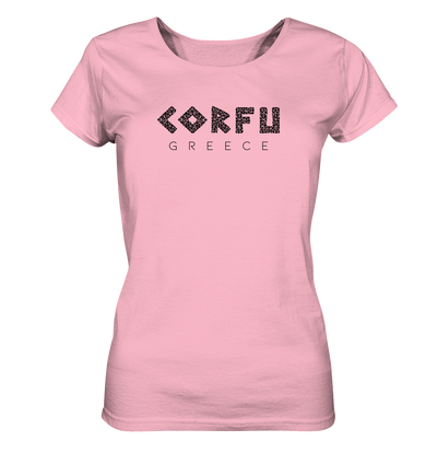 Corfu Greece Mosaic - Ladies Organic Shirt