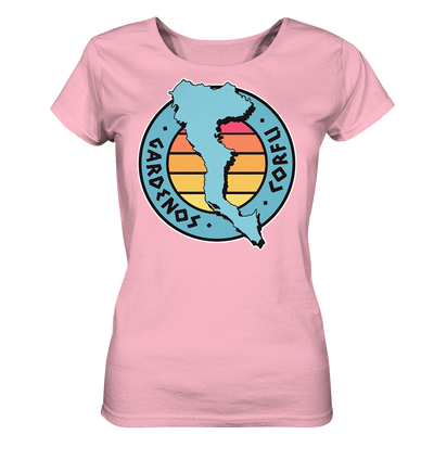 Corfu Gardenos Silhouette Stempel farbig - Ladies Organic Shirt