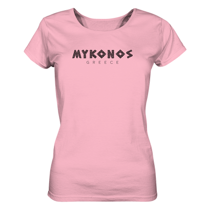 Mykonos Greece Mosaic - Ladies Organic Shirt