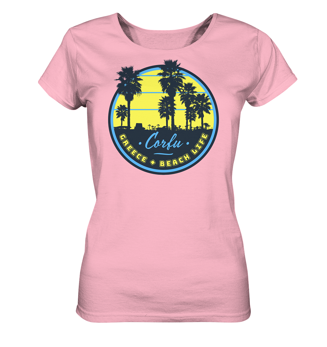 Corfu Greece Beach Life - Ladies Organic Shirt