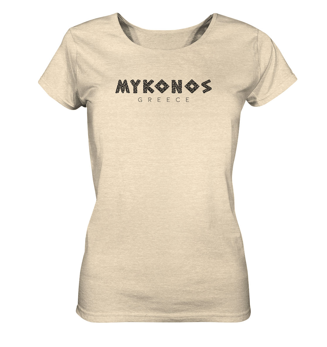 Mykonos Greece Mosaic - Ladies Organic Shirt