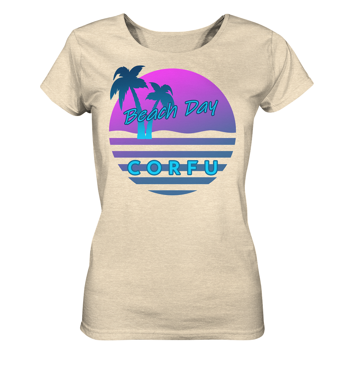 Beach Day Corfu - Ladies Organic Shirt