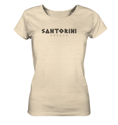 Santorini Greece Mosaic - Ladies Organic Shirt