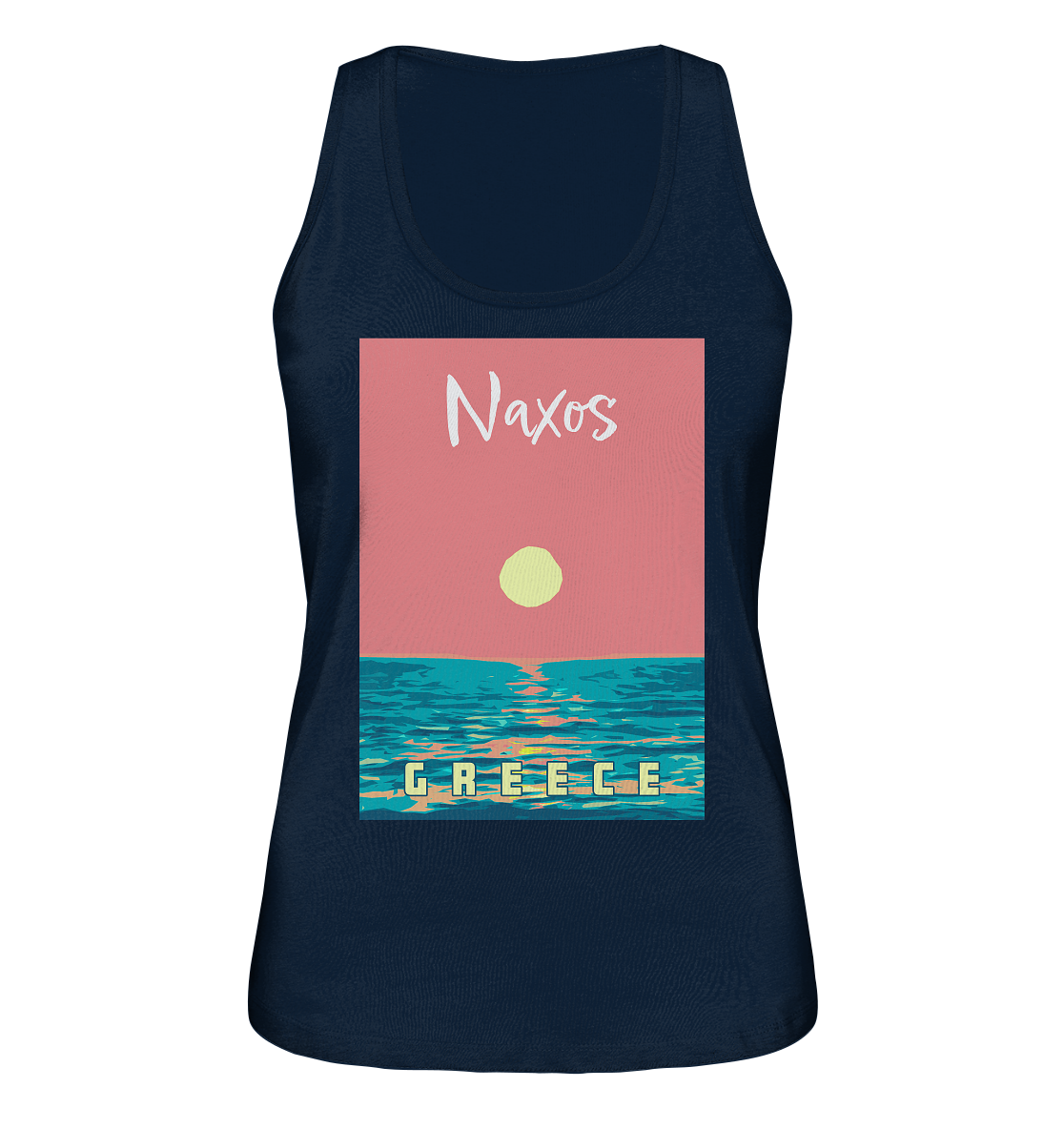 Sunset Ocean Naxos Greece - Ladies Organic Tank-Top