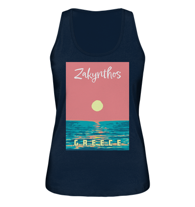 Sunset Ocean Zakynthos Greece - Ladies Organic Tank-Top