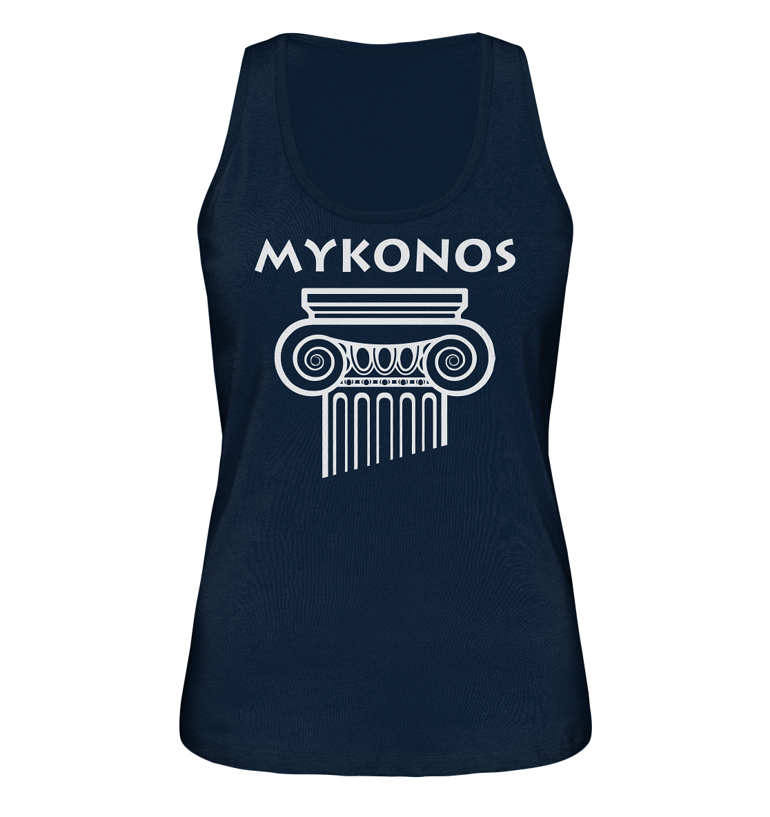 Mykonos Greek Column Head - Ladies Organic Tank Top