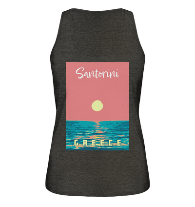 Sunset Ocean Santorini Greece - Ladies Organic Tank-Top