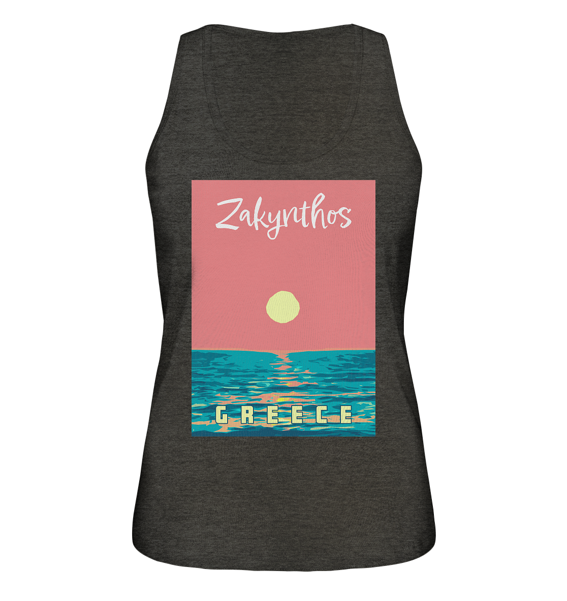 Sunset Ocean Zakynthos Greece - Ladies Organic Tank Top
