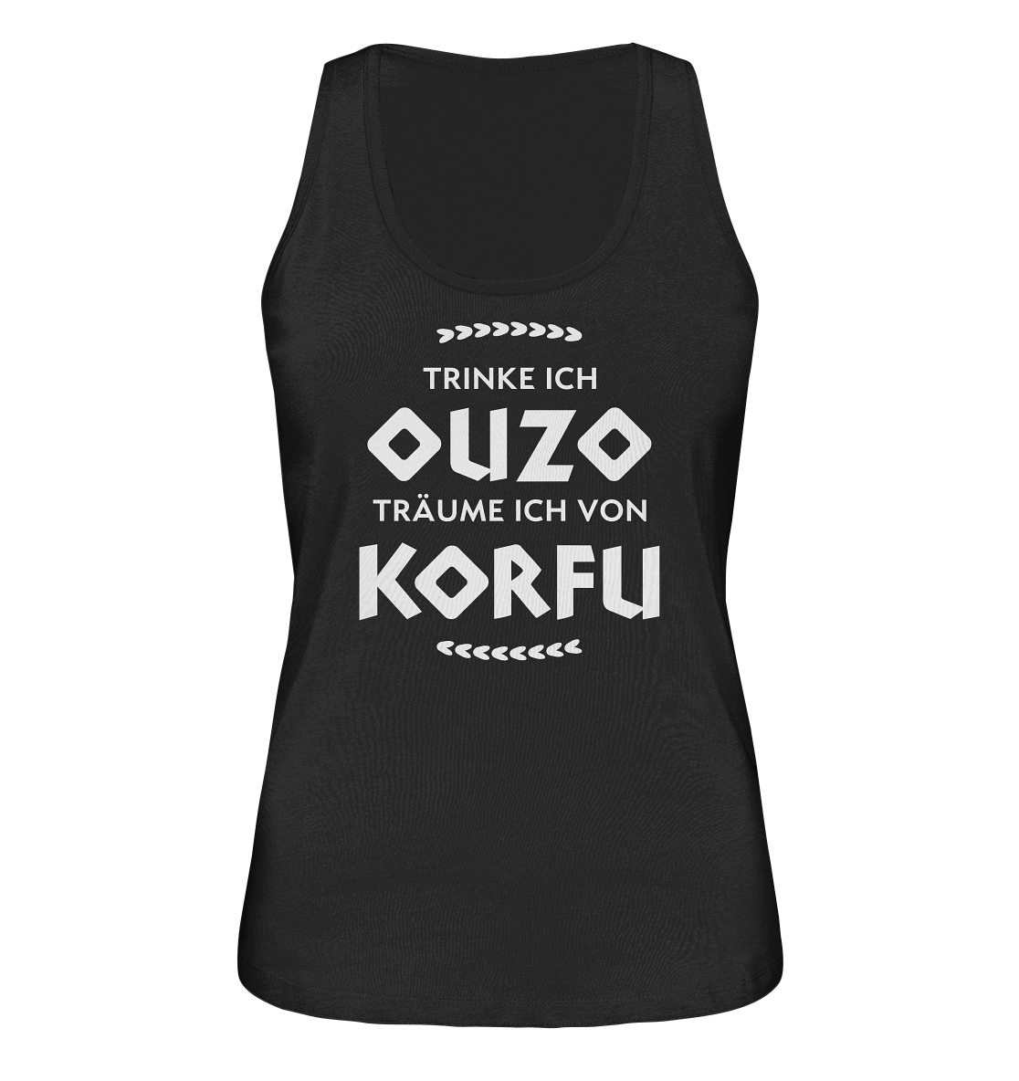 When I drink Ouzo I dream of Corfu - Ladies Organic Tank Top