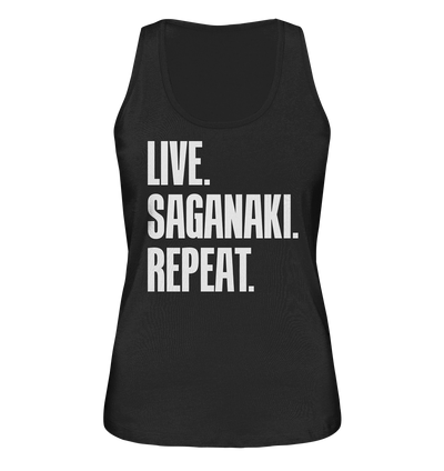 LIVE. SAGANAKI. REPEAT. - Ladies organic tank top