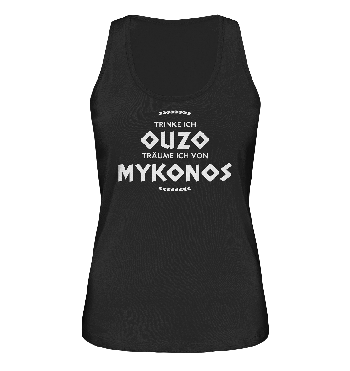 When I drink Ouzo I dream of Mykonos - Ladies Organic Tank Top