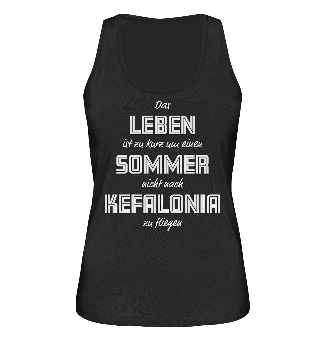 Life is too short not to fly to Kefalonia for a summer - Ladies Organic Tank Top