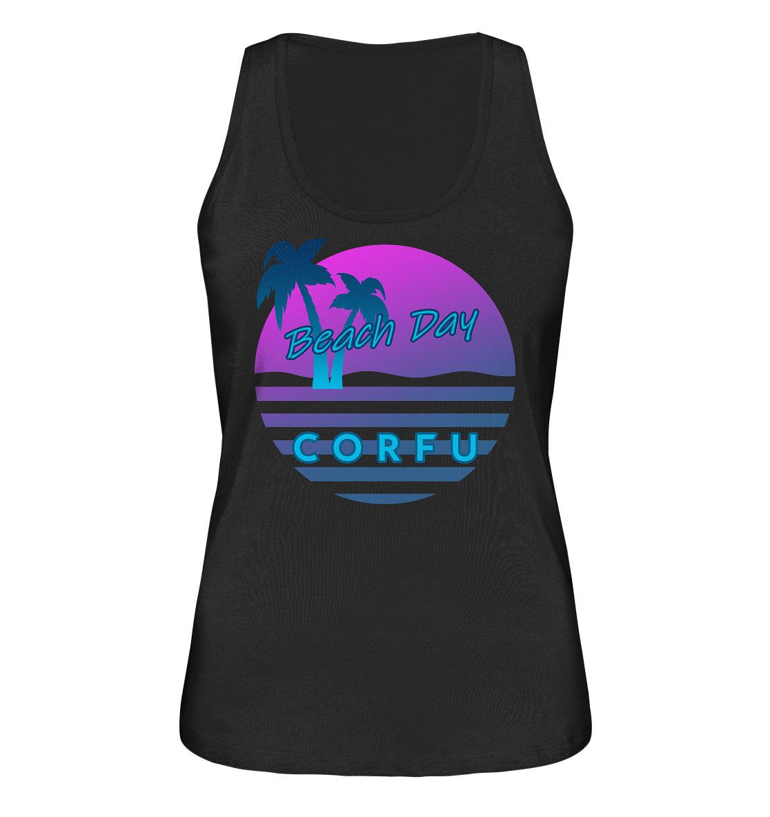 Beach Day Corfu - Ladies Organic Tank-Top