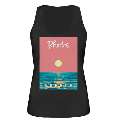 Sunset Ocean Rhodes Greece - Ladies Organic Tank-Top
